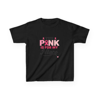 Pink Ribbon Niece Christmas Dino Tee