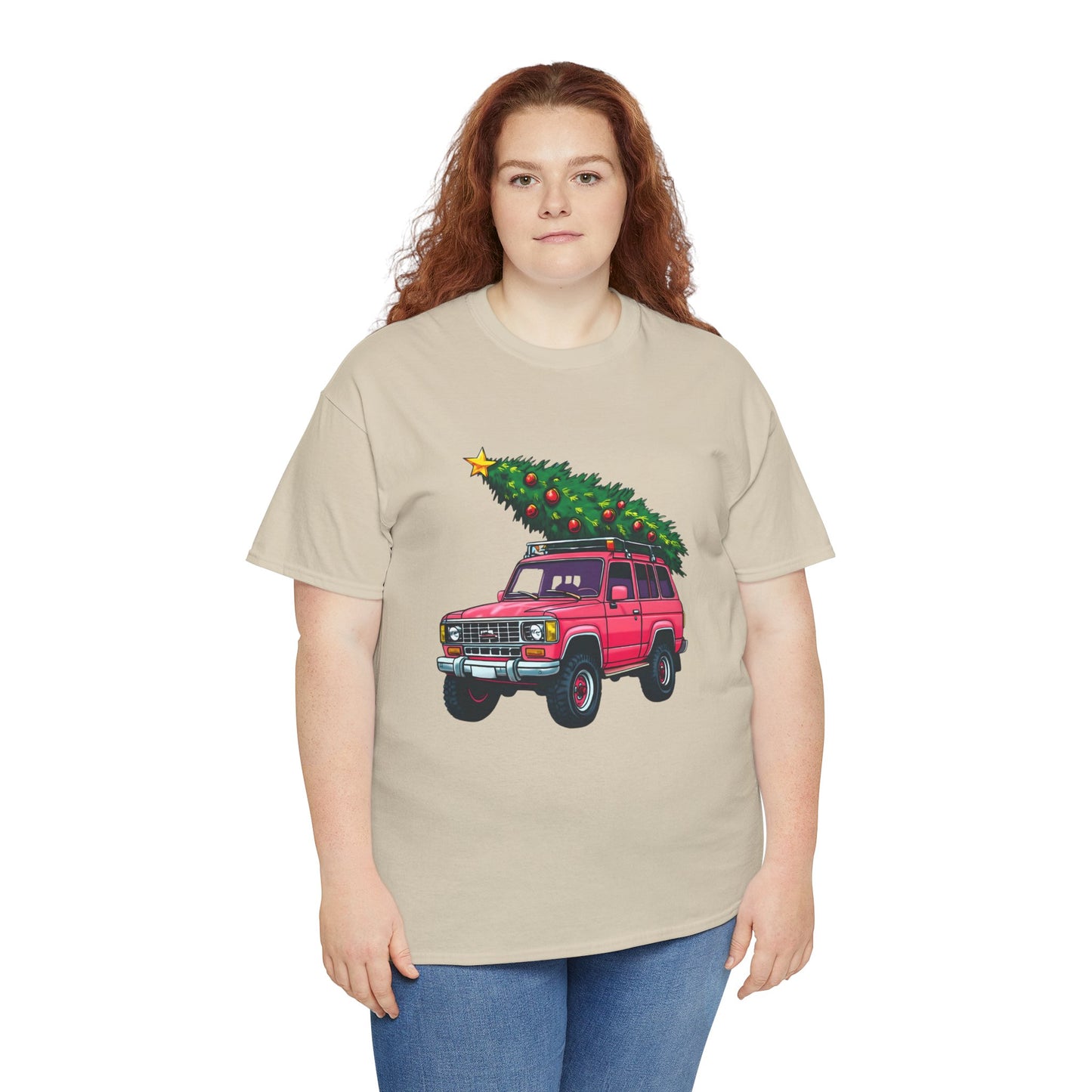 Pink SUV Christmas Tree Tee