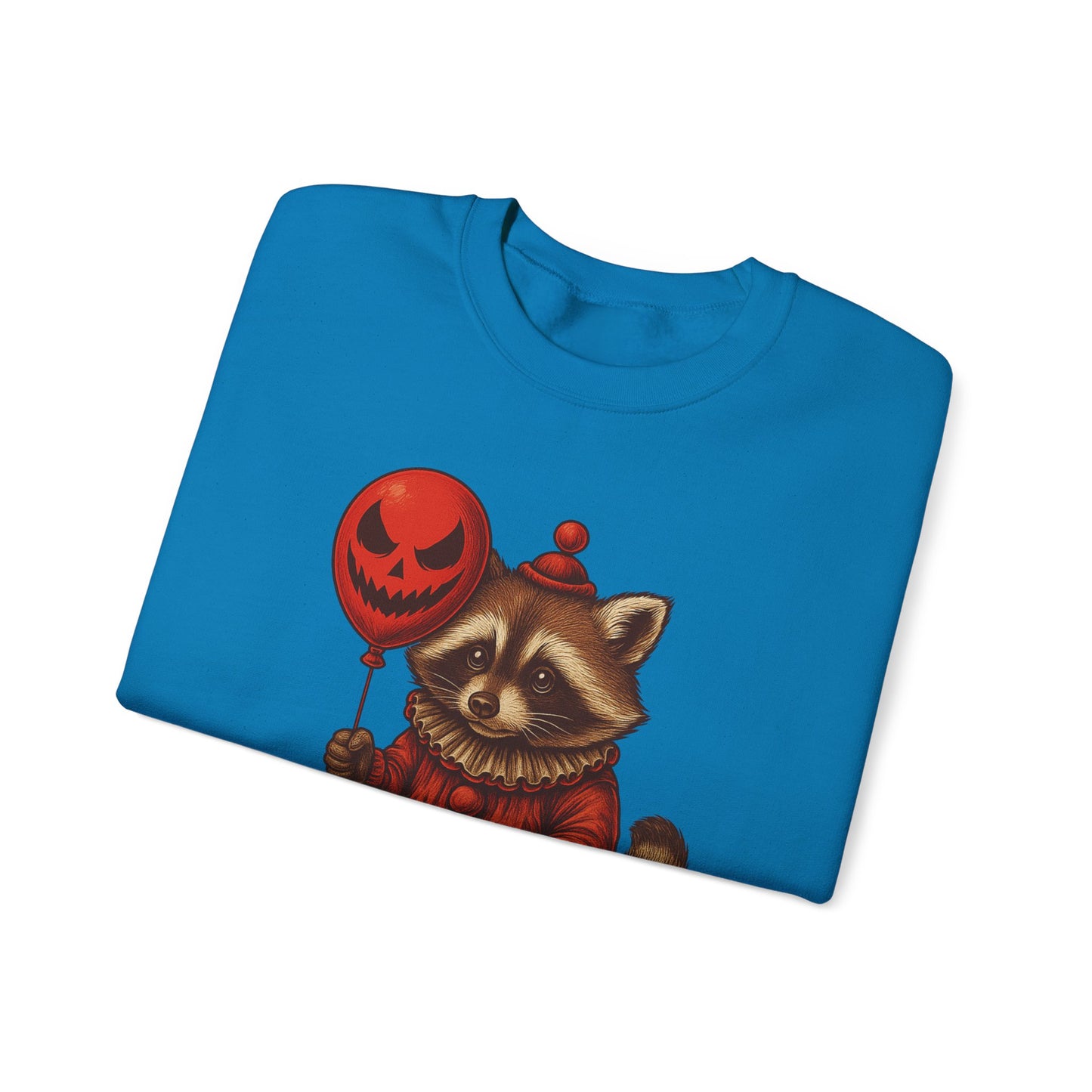 Creepy Clown Raccoon Halloween Sweatshirt