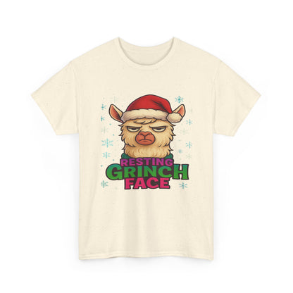 Grumpy Llama Face Christmas Tee