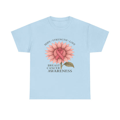 Hope Flower Breast Cancer Awareness Tee