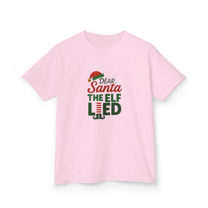 Dear Santa, The Elf Lied! Kids' Christmas Tee
