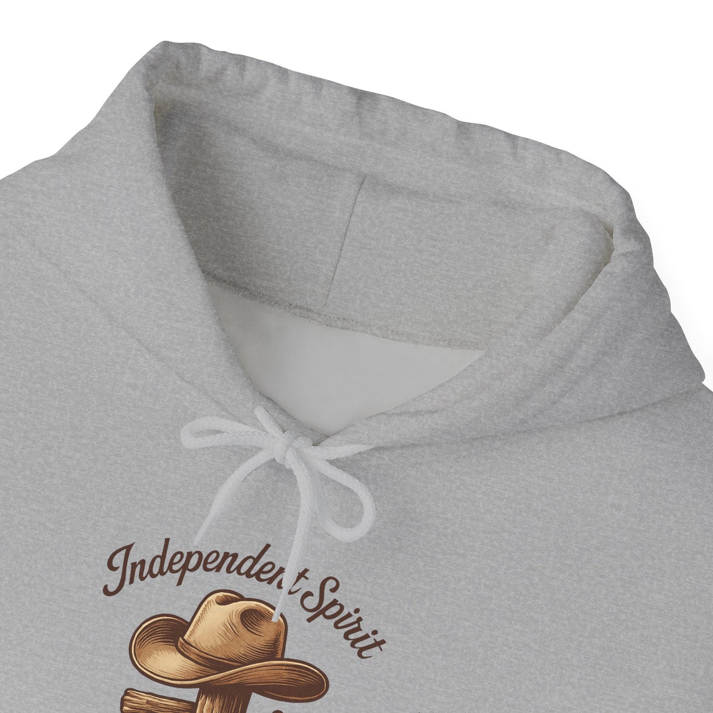 Quiet Swagger Hoodie – "Independent Spirit" Cowboy Hat Graphic Pullover
