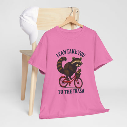 Cotton Tee Vintage Raccoon Bicycle Graphic Shirt