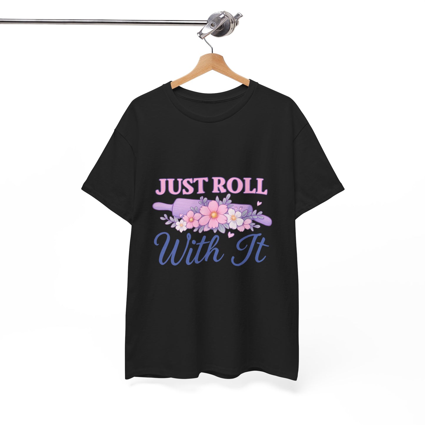 Floral Tee 'Just Roll With It'