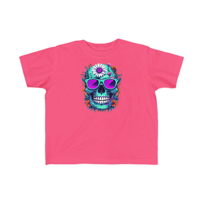 Colorful Skull Toddler Tee – Fun Kids T‑Shirt for Summer, Halloween & Vacation