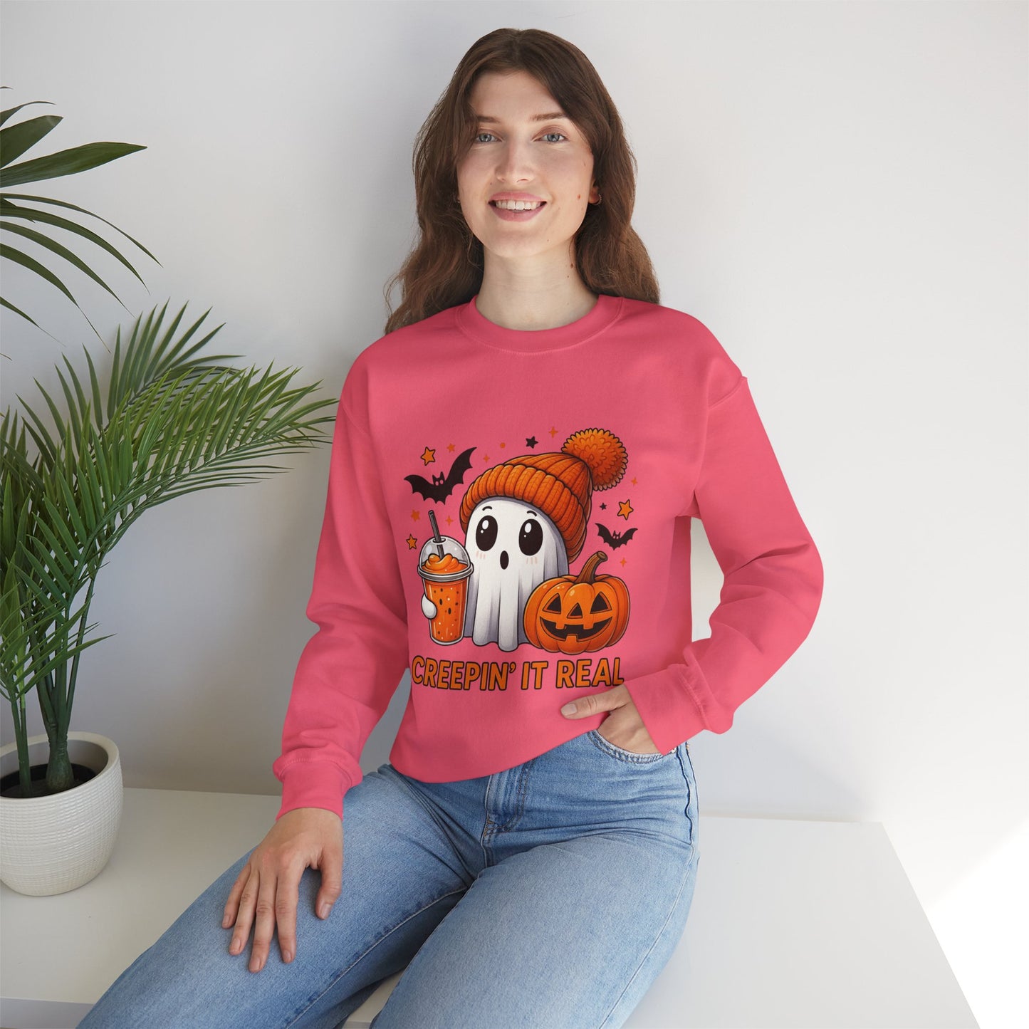 Creepin' It Real Ghost Halloween Sweatshirt
