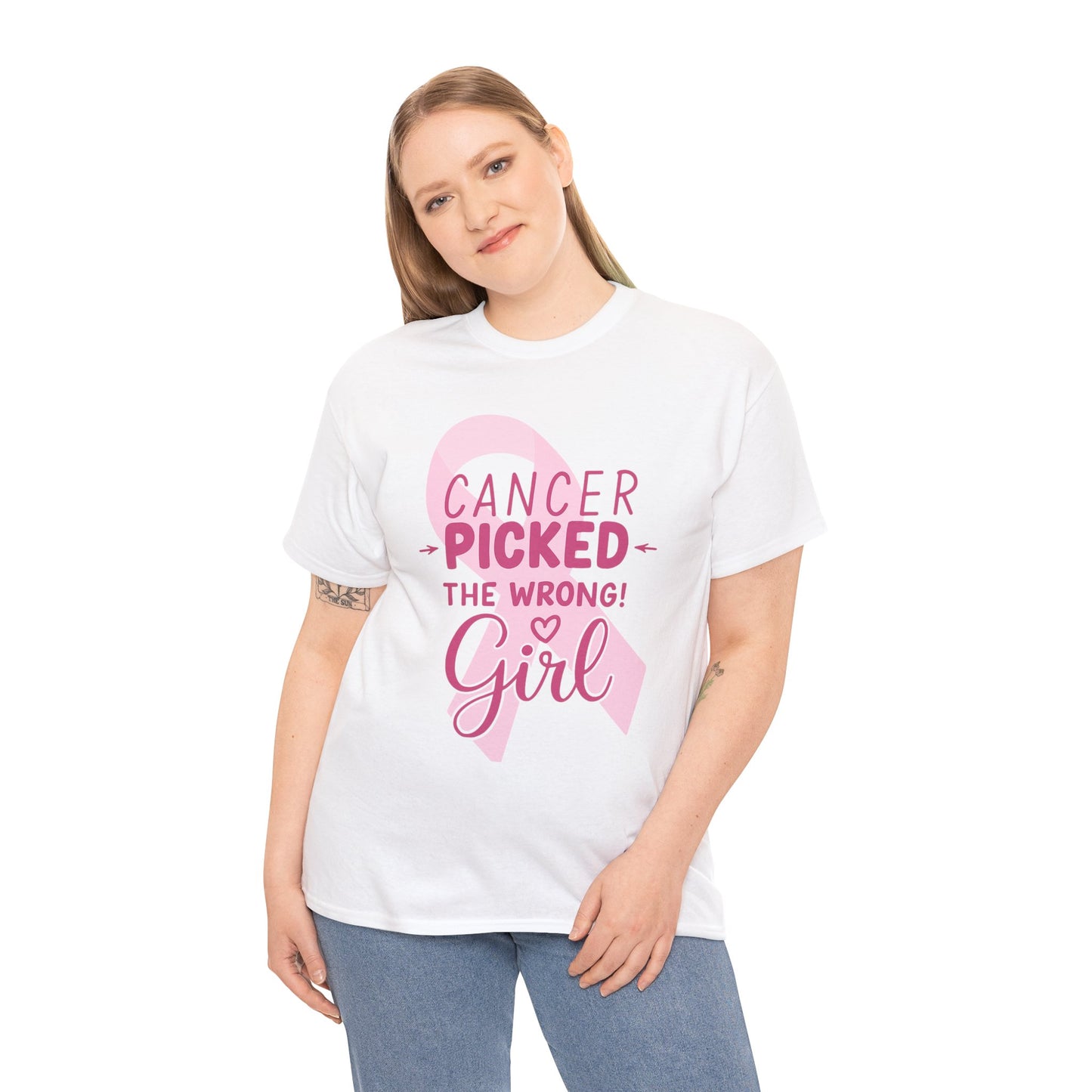 Cancer: The Wrong Picked Girl - Pink Ribbon Tee