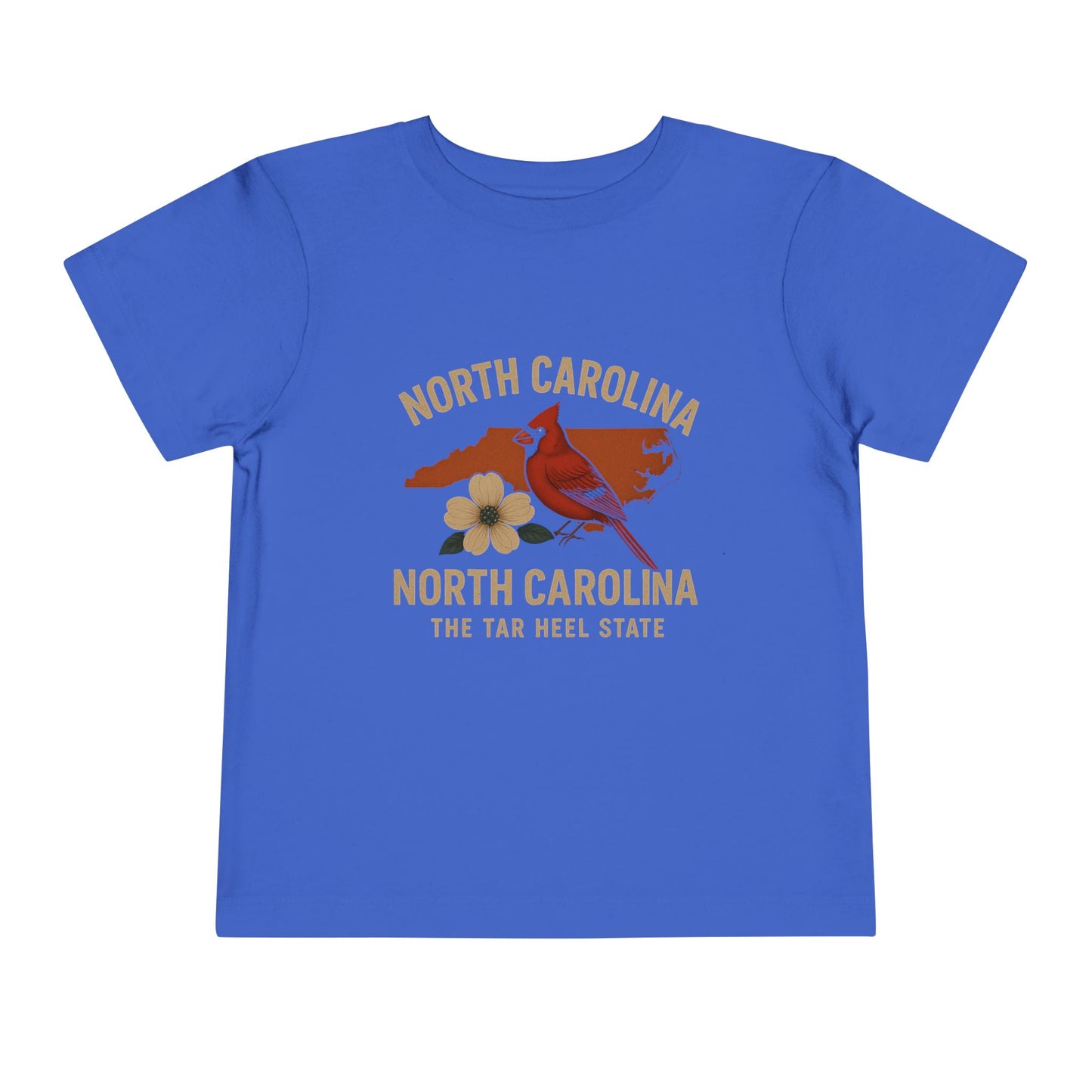Toddler Tee - NC Cardinal and Dogwood Flower Design