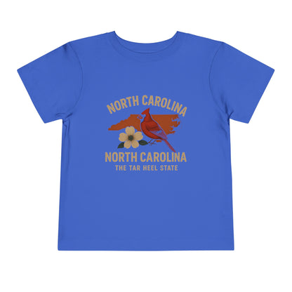 Toddler Tee - NC Cardinal and Dogwood Flower Design