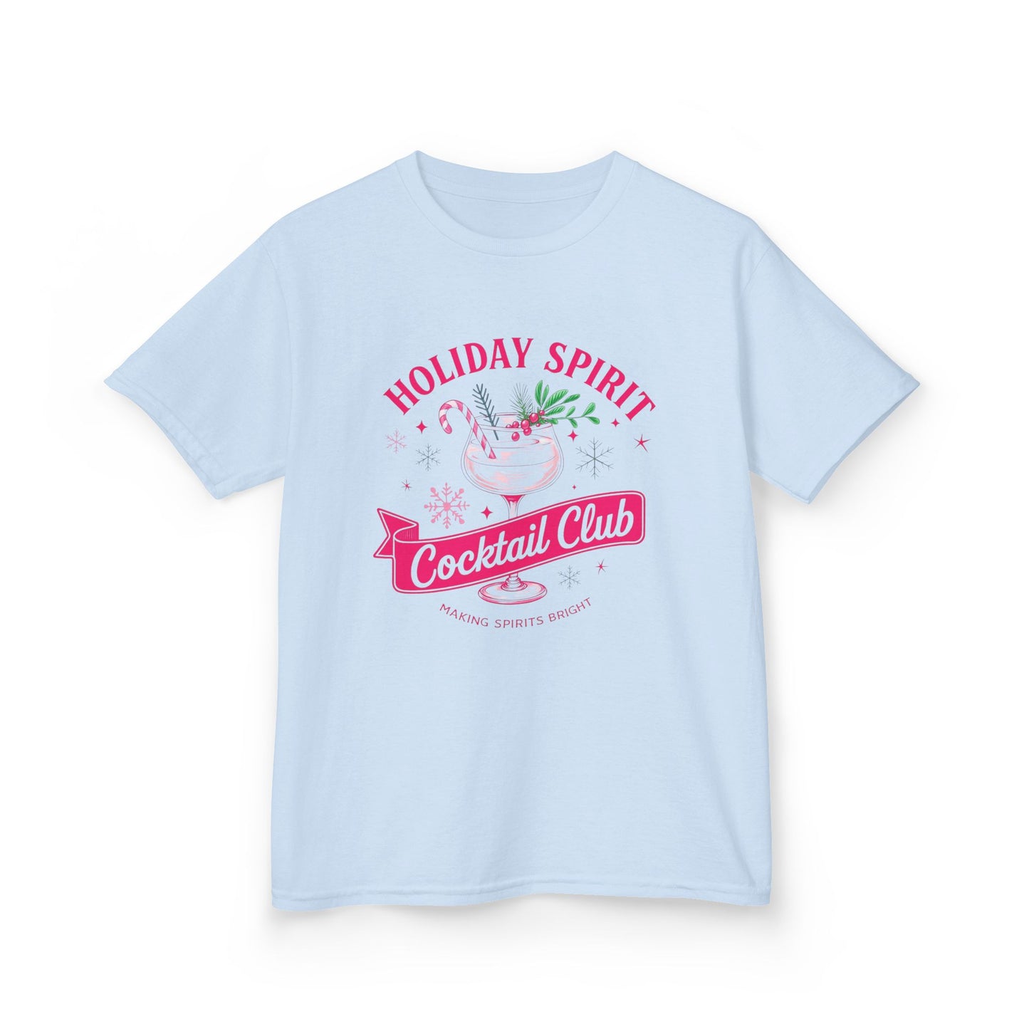 Holiday Spirit Dino Cocktail Club Kids Tee