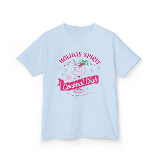 Holiday Spirit Dino Cocktail Club Kids Tee