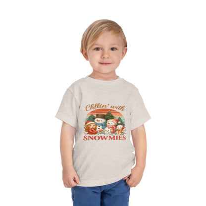 Chillin' With Snowmies Toddler Christmas Tee