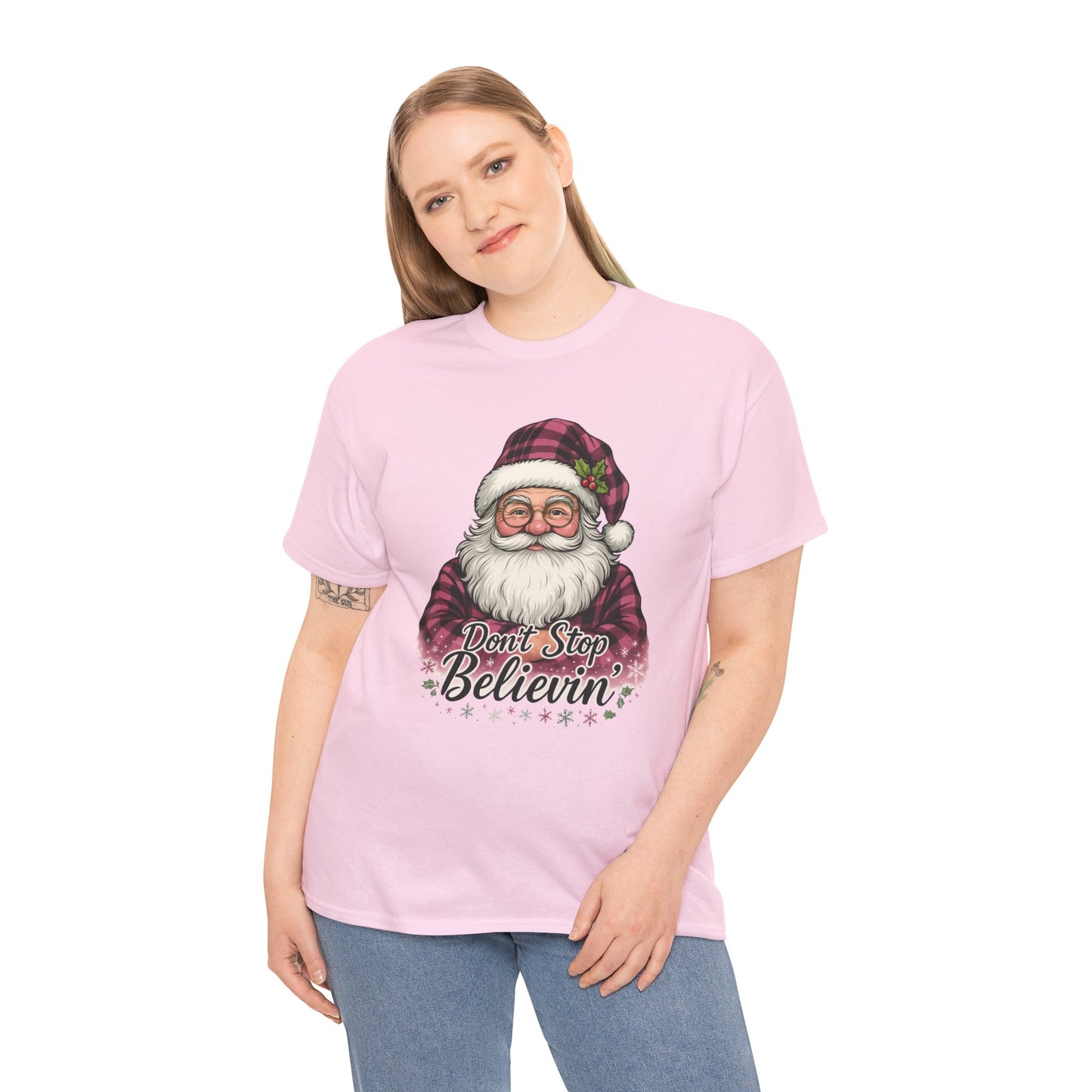 Don't Stop Believin' Santa - Holiday Tee