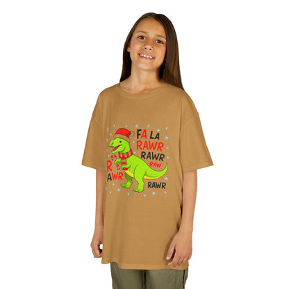 Holiday Dinosaur Kids Tee, Christmas Shirt, Fun Dinosaur T-Shirt, Kids Party Outfit, Cute Graphic Tee, Gift for Kids