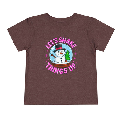 Let's Shake Things Up! Snow Globe Toddler Christmas Tee