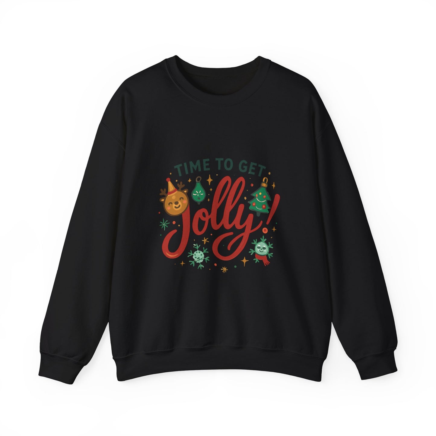 Holiday Sweatshirt - "Time to Get Jolly!" Christmas Crewneck