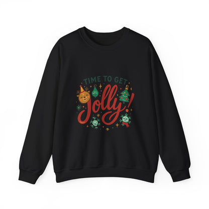 Holiday Sweatshirt - "Time to Get Jolly!" Christmas Crewneck