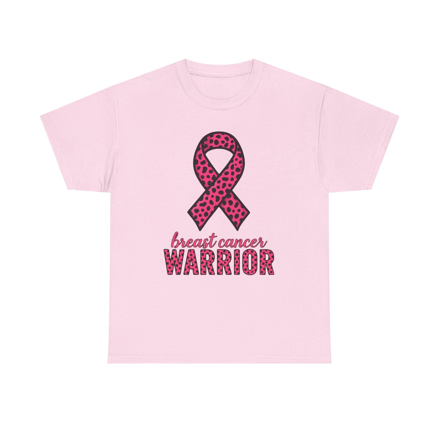 Pink Leopard Ribbon Breast Cancer Awareness Tee