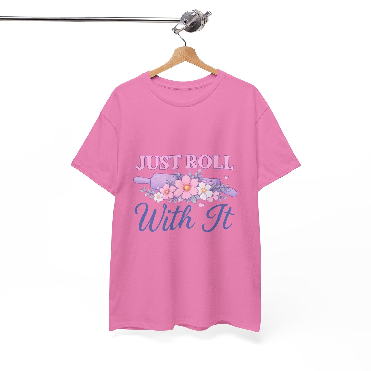 Floral Tee 'Just Roll With It'