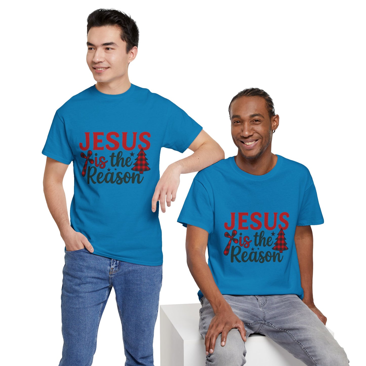 Jesus is the Reason Christmas Tee - Faith-Based Holiday Gift