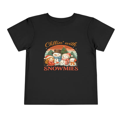 Chillin' With Snowmies Toddler Christmas Tee