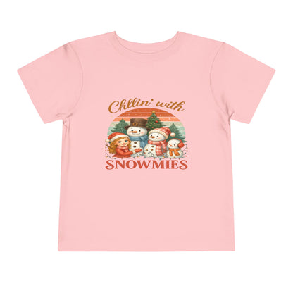Chillin' With Snowmies Toddler Christmas Tee