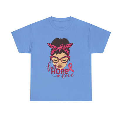 Hope, Faith, Love: Breast Cancer Awareness Tee