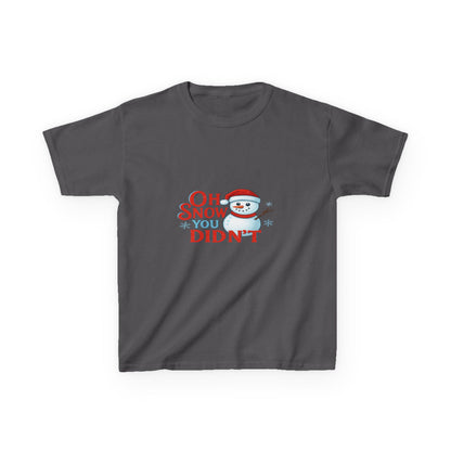 Oh Snow You Didn't! Snowman Dino Christmas Tee
