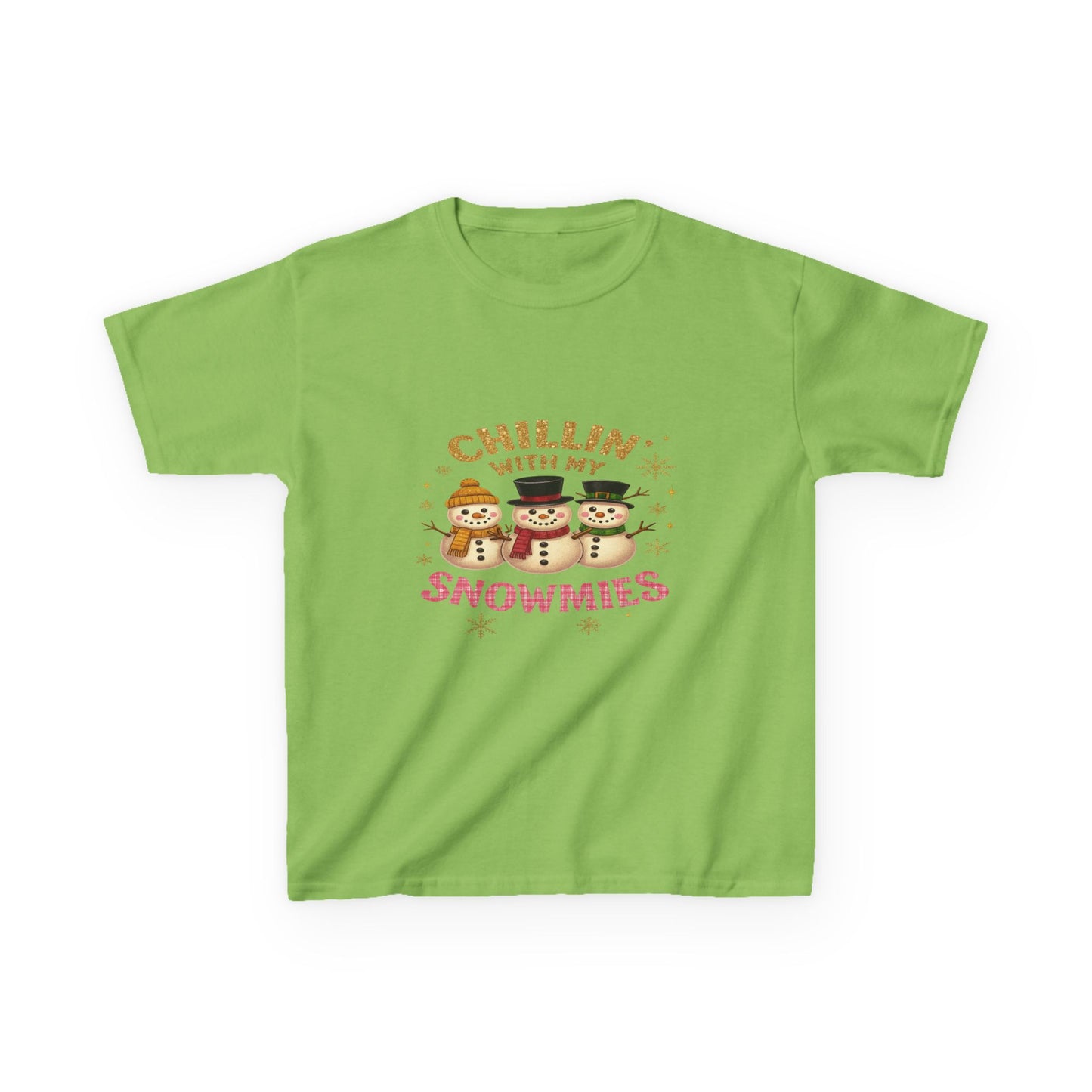 Chillin' with My Snowmies - Holiday Dinosaur Kids Tee