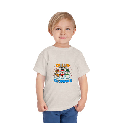 Chillin' with My Snowmies Toddler Christmas Tee