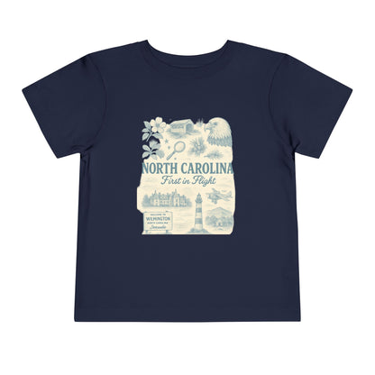 Toddler Tee - NC Landmarks Vintage First in Flight Design