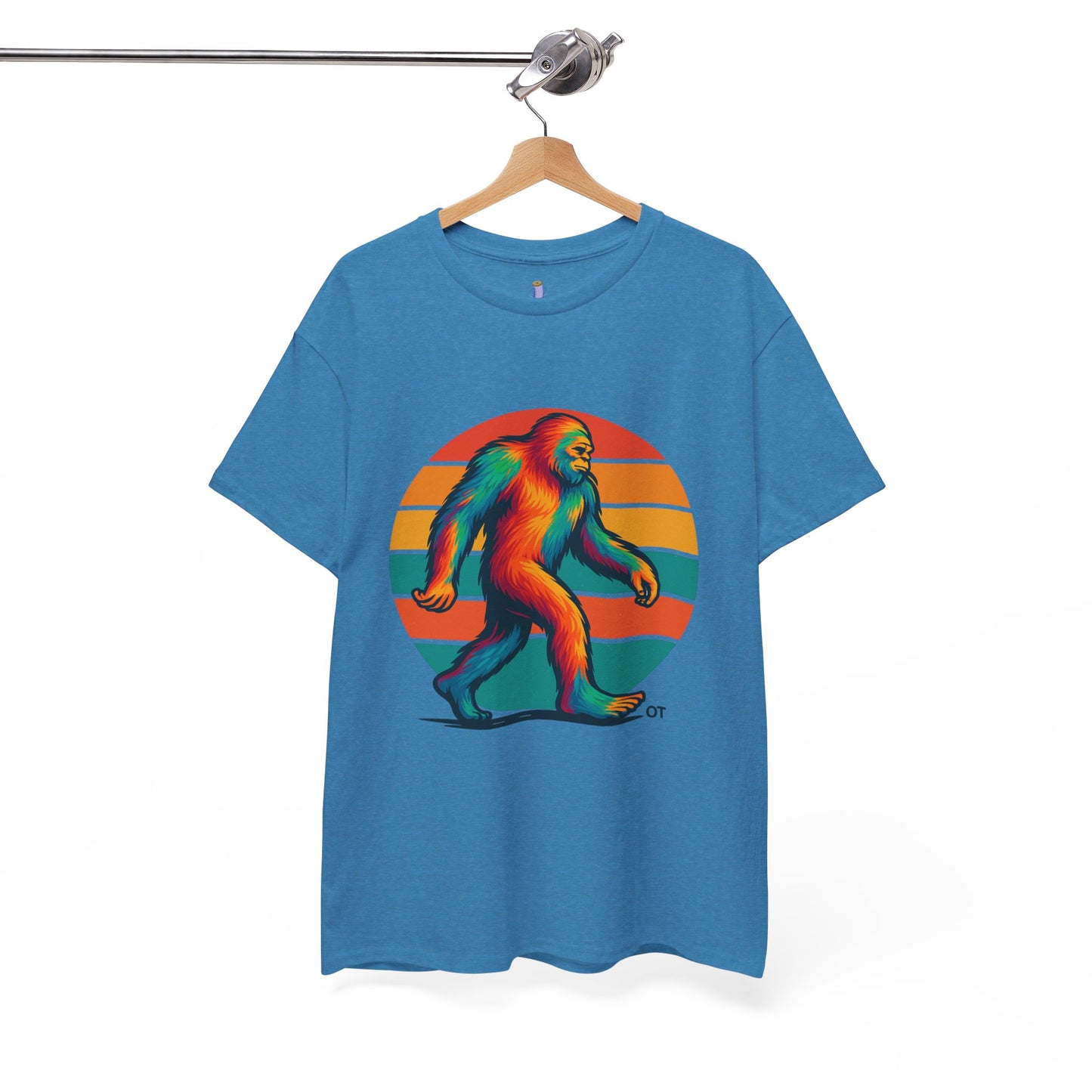 Colorful Bigfoot Unisex T-Shirt, Fun Graphic Tee for Nature Lovers, Perfect for Holidays, Festivals, Camping, Gifts