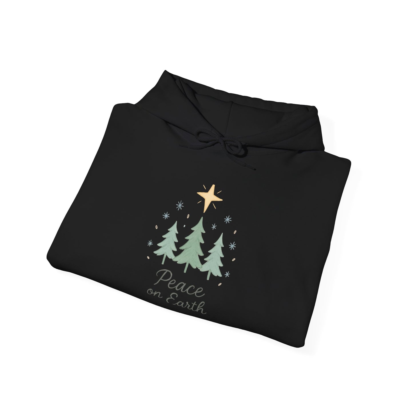 Holiday Hoodie - "Peace on Earth" Christmas Tree Pullover