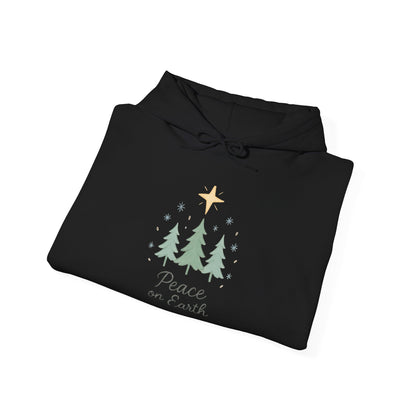 Holiday Hoodie - "Peace on Earth" Christmas Tree Pullover