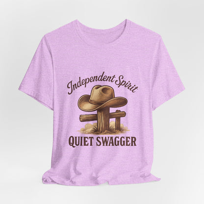 Quiet Swagger Cowboy Tee — Independent Spirit Western T-Shirt