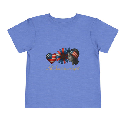 All American Girl Heart & Flower Tee