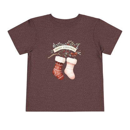 Toddler Christmas Tee with Festive Stockings, Holiday Shirt, Kids Christmas Outfit, Merry Christmas Top, Toddler Holiday Apparel, Gift [...]