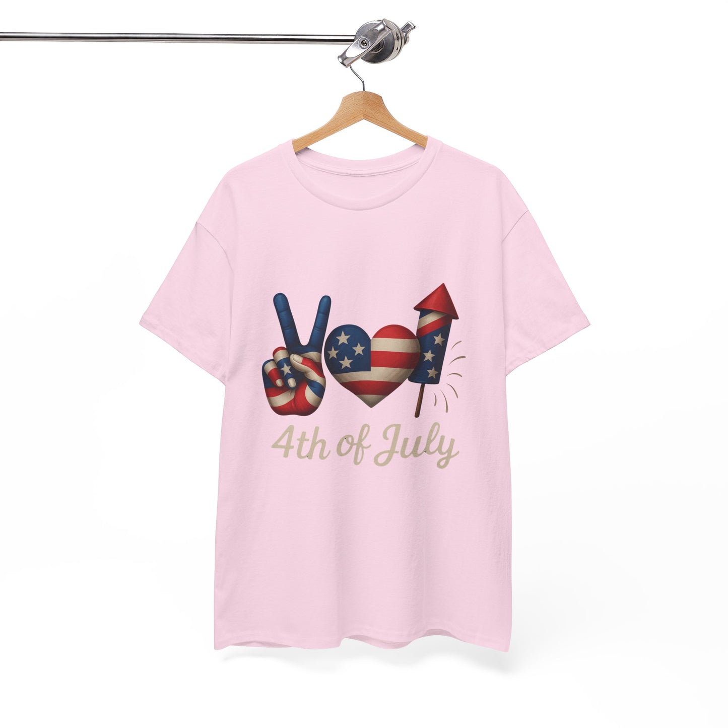 Peace Love Fireworks Tee – Patriotic 4th of July Shirt