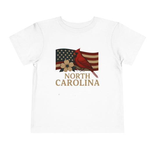 NC Cardinal & Dogwood Toddler Christmas Tee