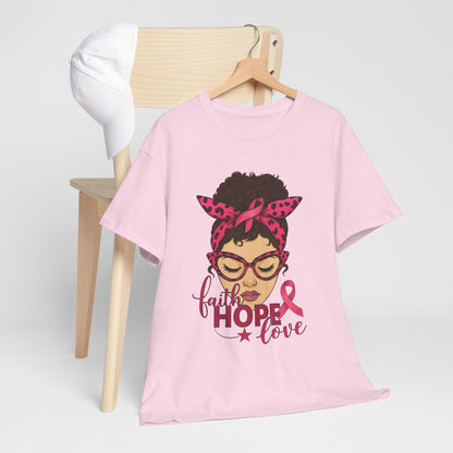 Hope, Faith, Love: Breast Cancer Awareness Tee