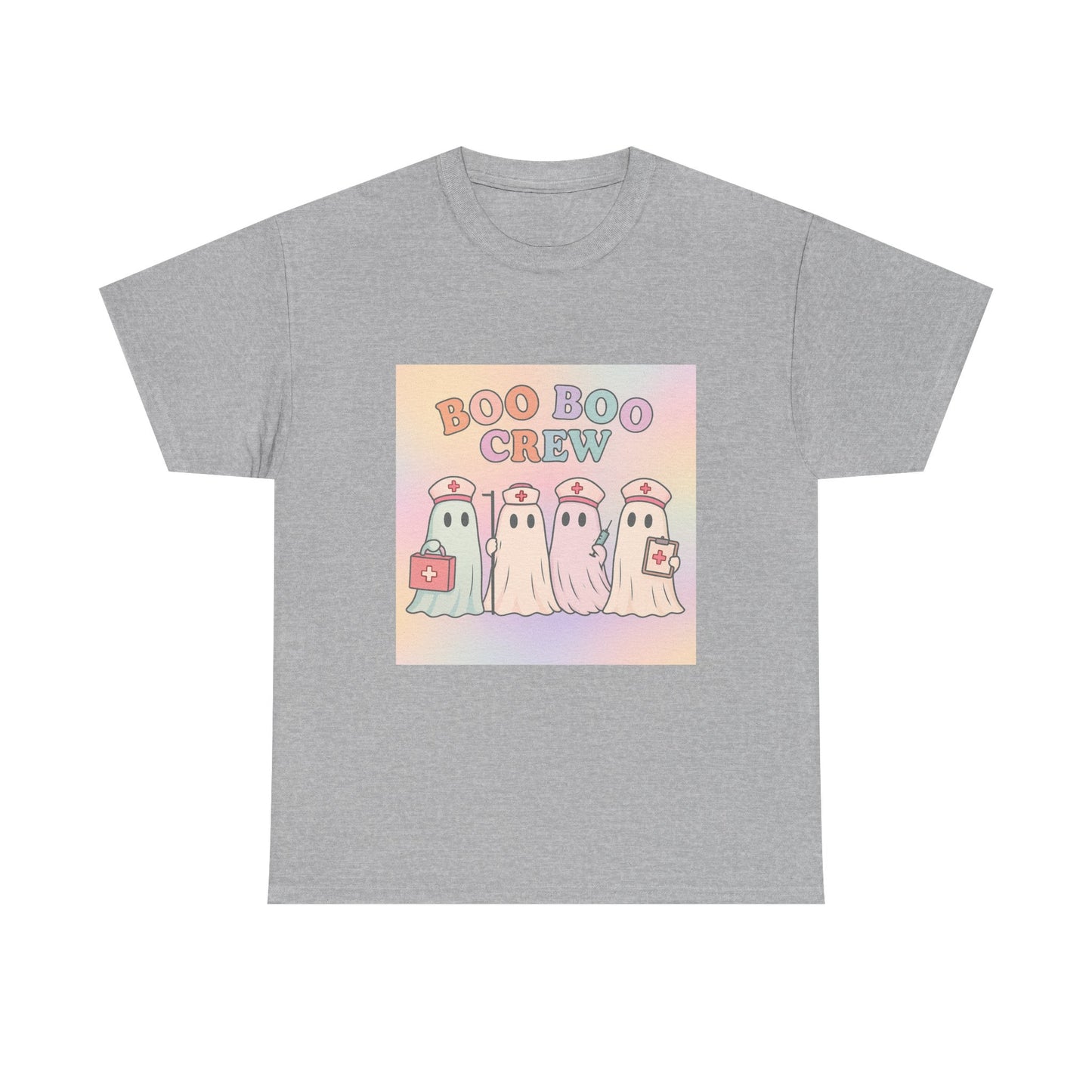 Boo Boo Crew Nurse Ghost T-Shirt – Cute Pastel Halloween Medical Tee