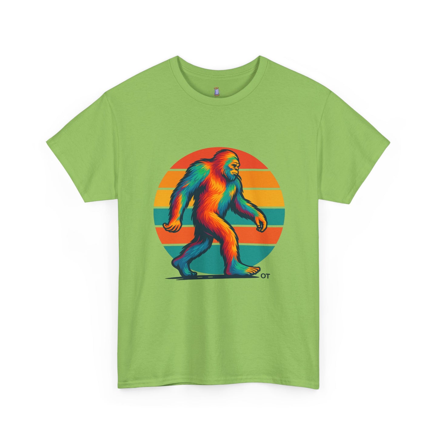 Colorful Bigfoot Unisex T-Shirt, Fun Graphic Tee for Nature Lovers, Perfect for Holidays, Festivals, Camping, Gifts