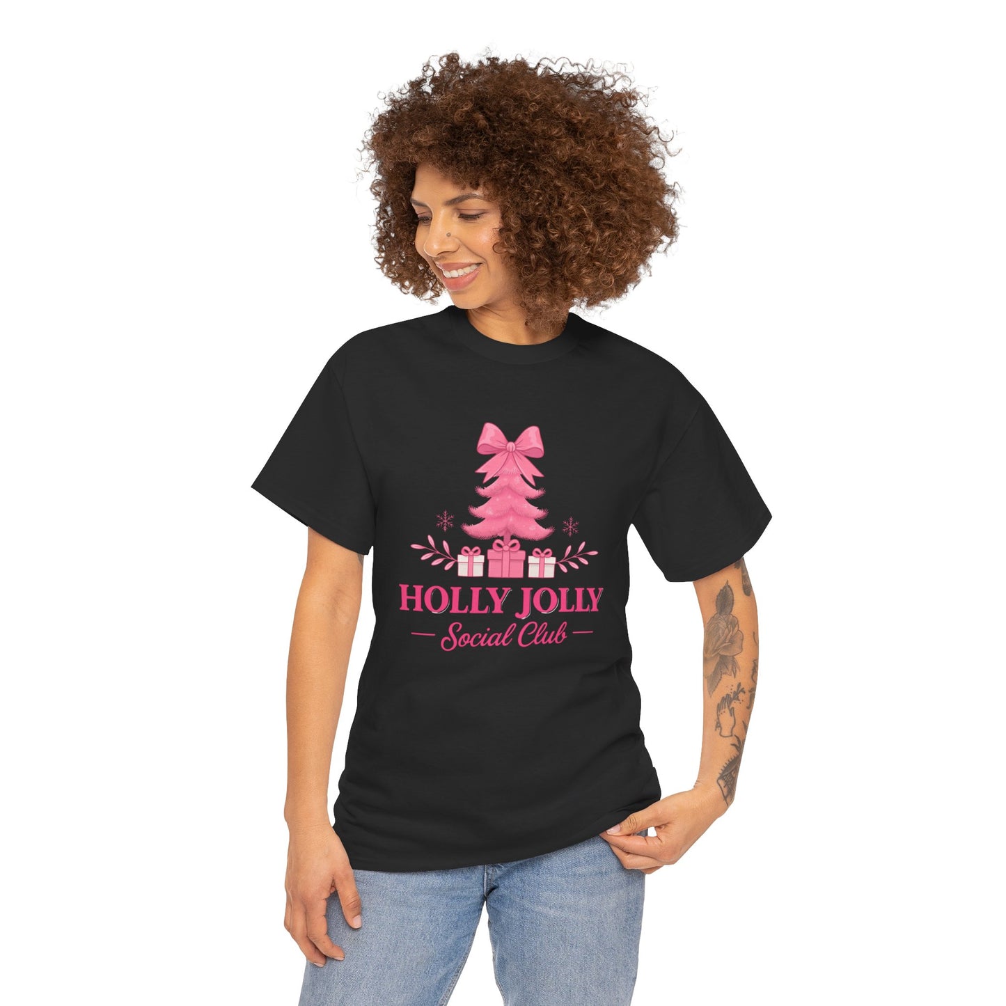 Holly Jolly Pink Tree Tee
