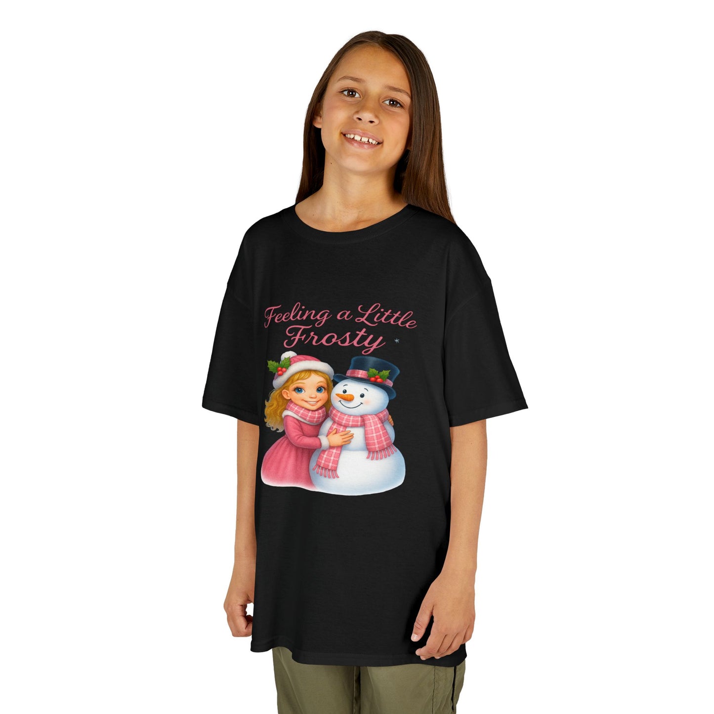 Kids Christmas Tee, Holiday T-shirt for Children, Cute Winter Gift, Frosty Snowman Design, Festive Family Photos