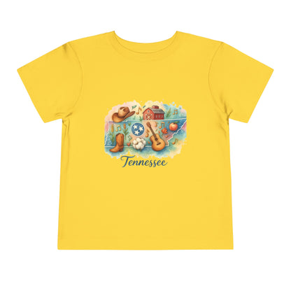 Toddler Tee Tennessee Watercolor Illustration