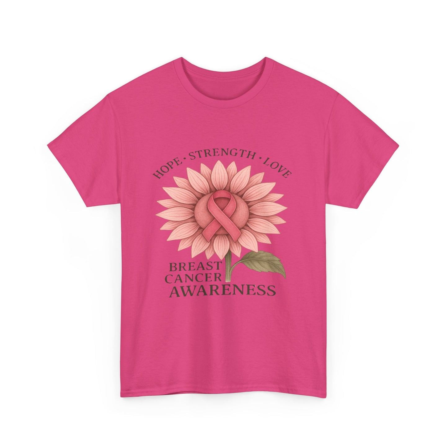 Hope Flower Breast Cancer Awareness Tee