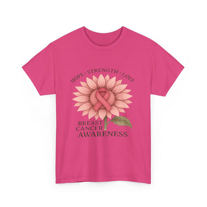 Hope Flower Breast Cancer Awareness Tee