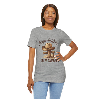 Quiet Swagger Cowboy Tee — Independent Spirit Western T-Shirt
