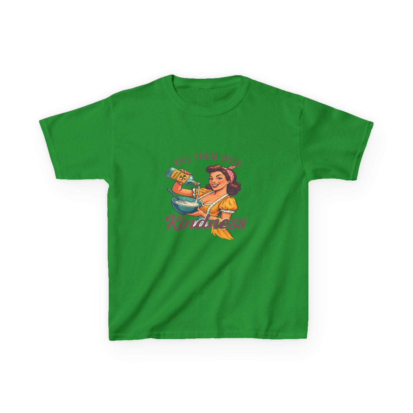 Radioactive Kindness: Funny Xmas Dinosaur Tee for Kids